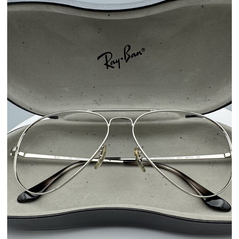 Ray-Ban Aviator Metal II RB6489 2501 Silver Metal Full Rim Frames 58-14-140